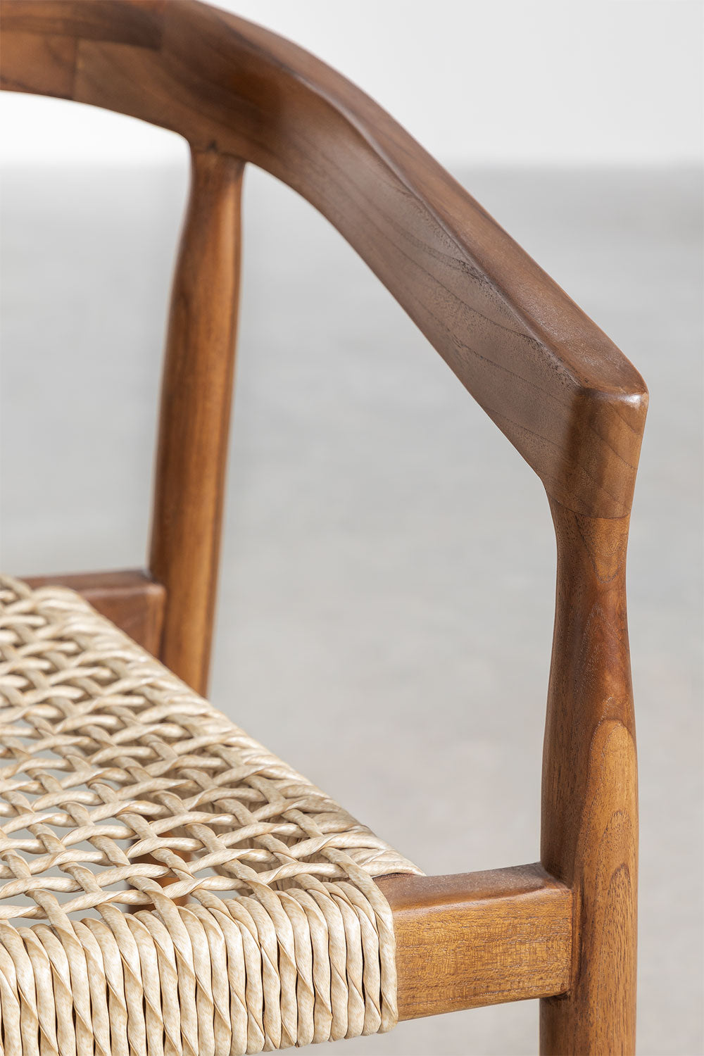 Chaise de jardin avec accoudoirs en bois de teck Visby