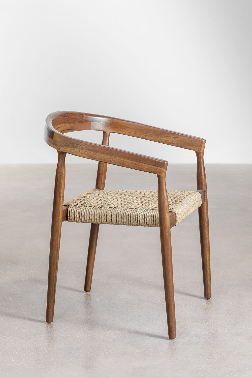 Chaise de jardin avec accoudoirs en bois de teck Visby