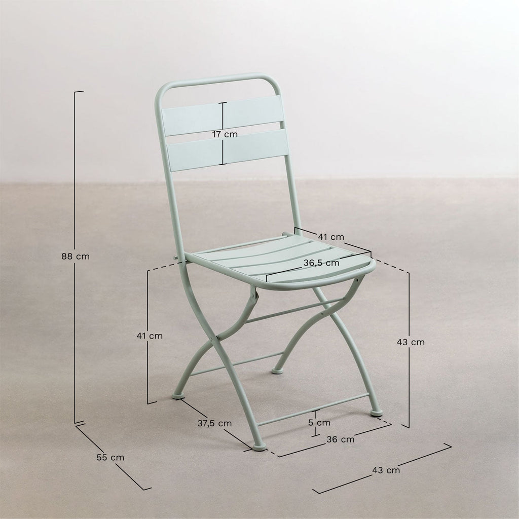 Chaise de jardin pliante en acier Janti