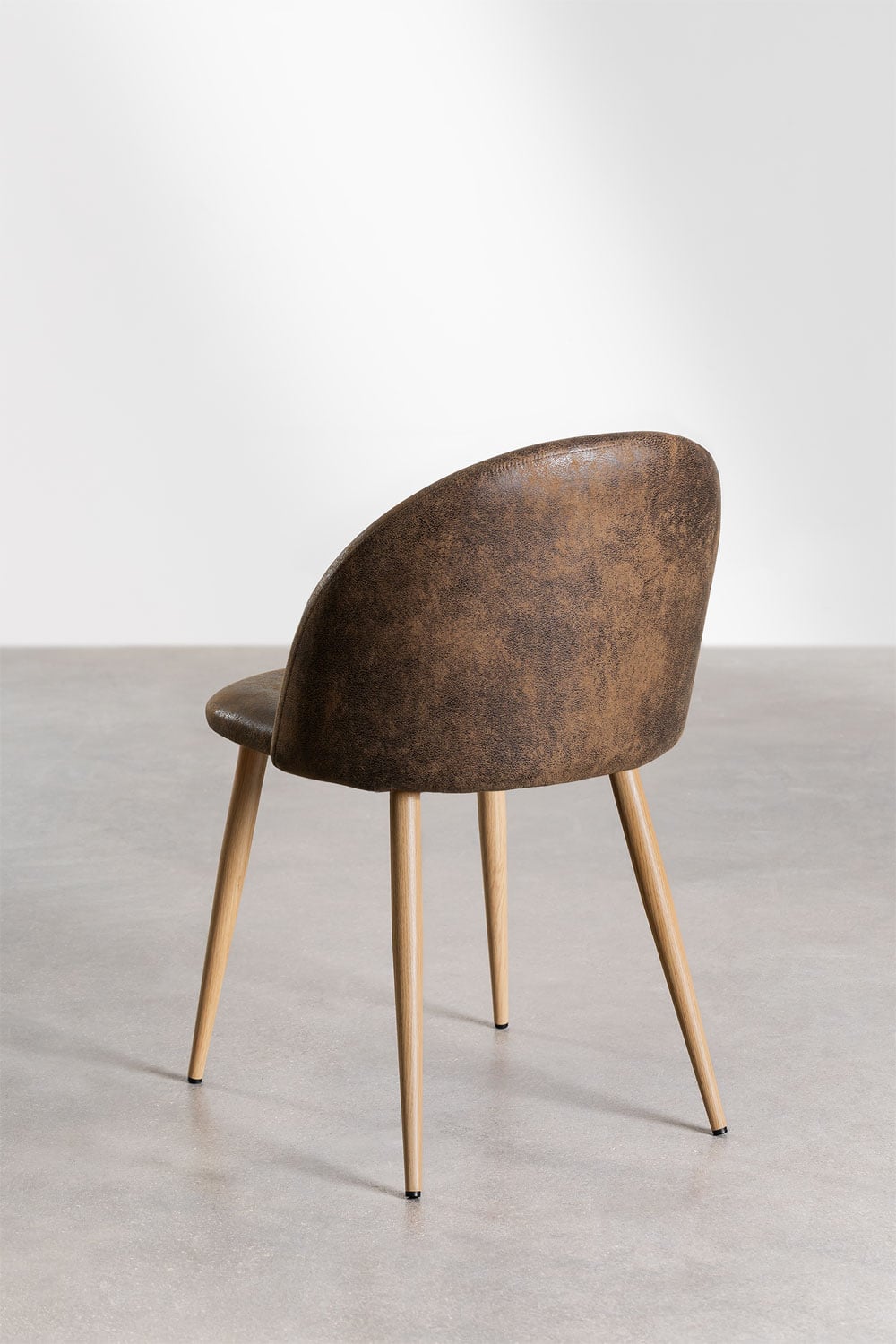 Chaise de salle à manger rembourrée en similicuir Kana