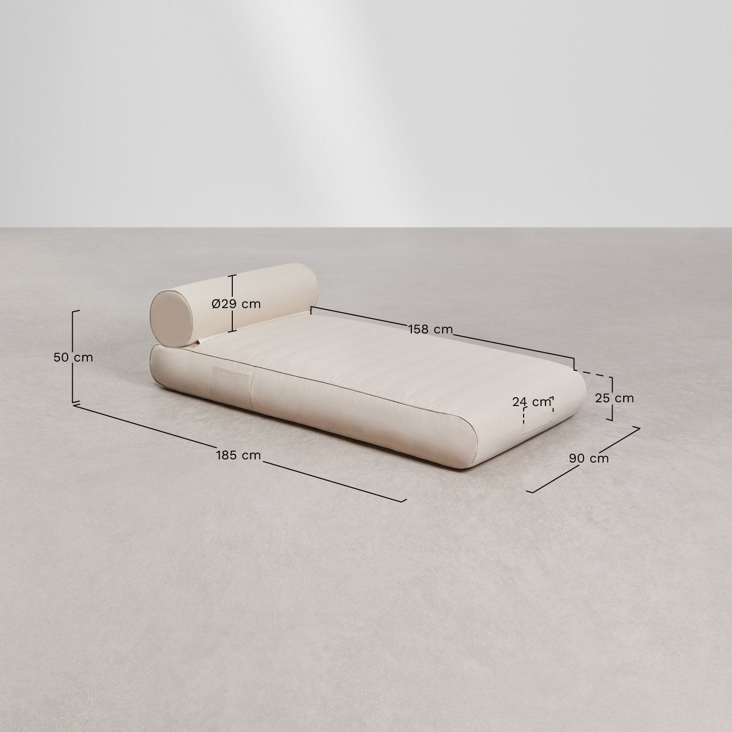 Chaise longue gonflable Lirenita