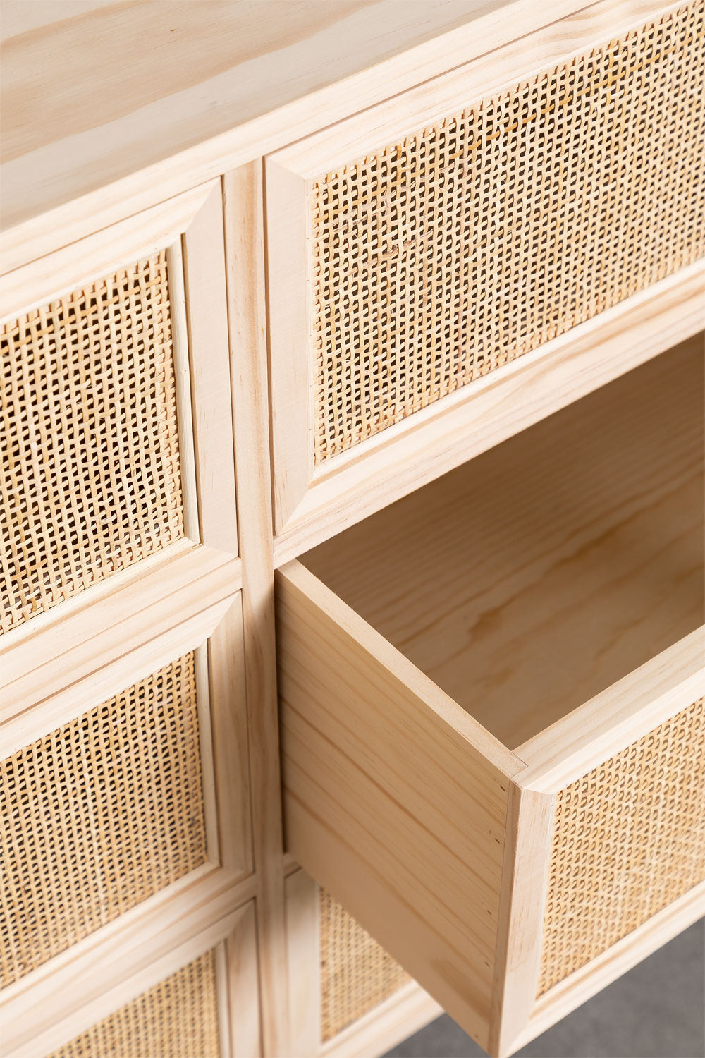 Commode en rotin et bois Reyna Natural Kids