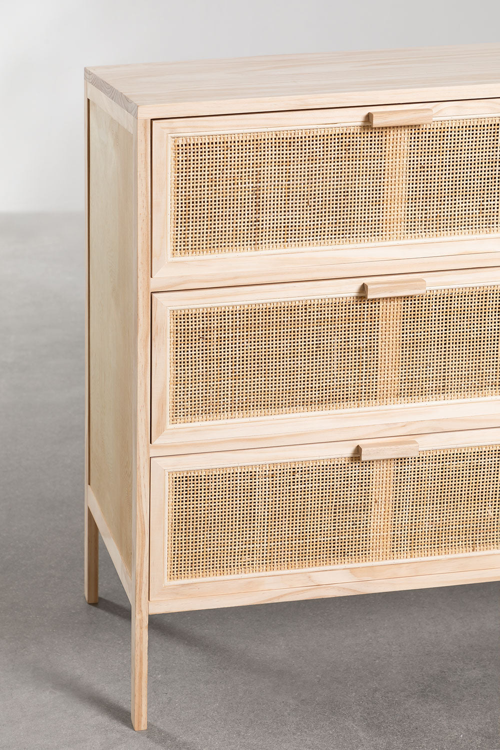 Commode en rotin et bois Reyna Natural Kids