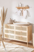 Commode en rotin et bois Reyna Natural Kids