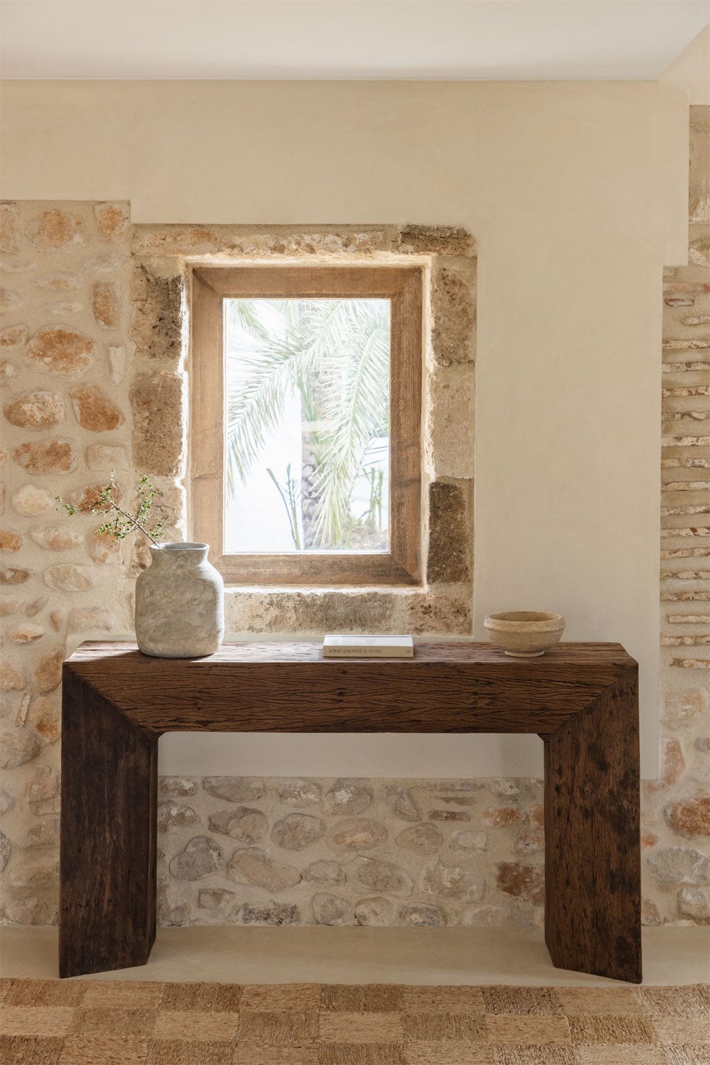 Console d'entrée 150x35 cm en bois Juvira