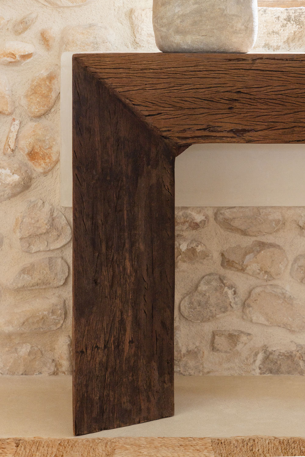 Console d'entrée 150x35 cm en bois Juvira