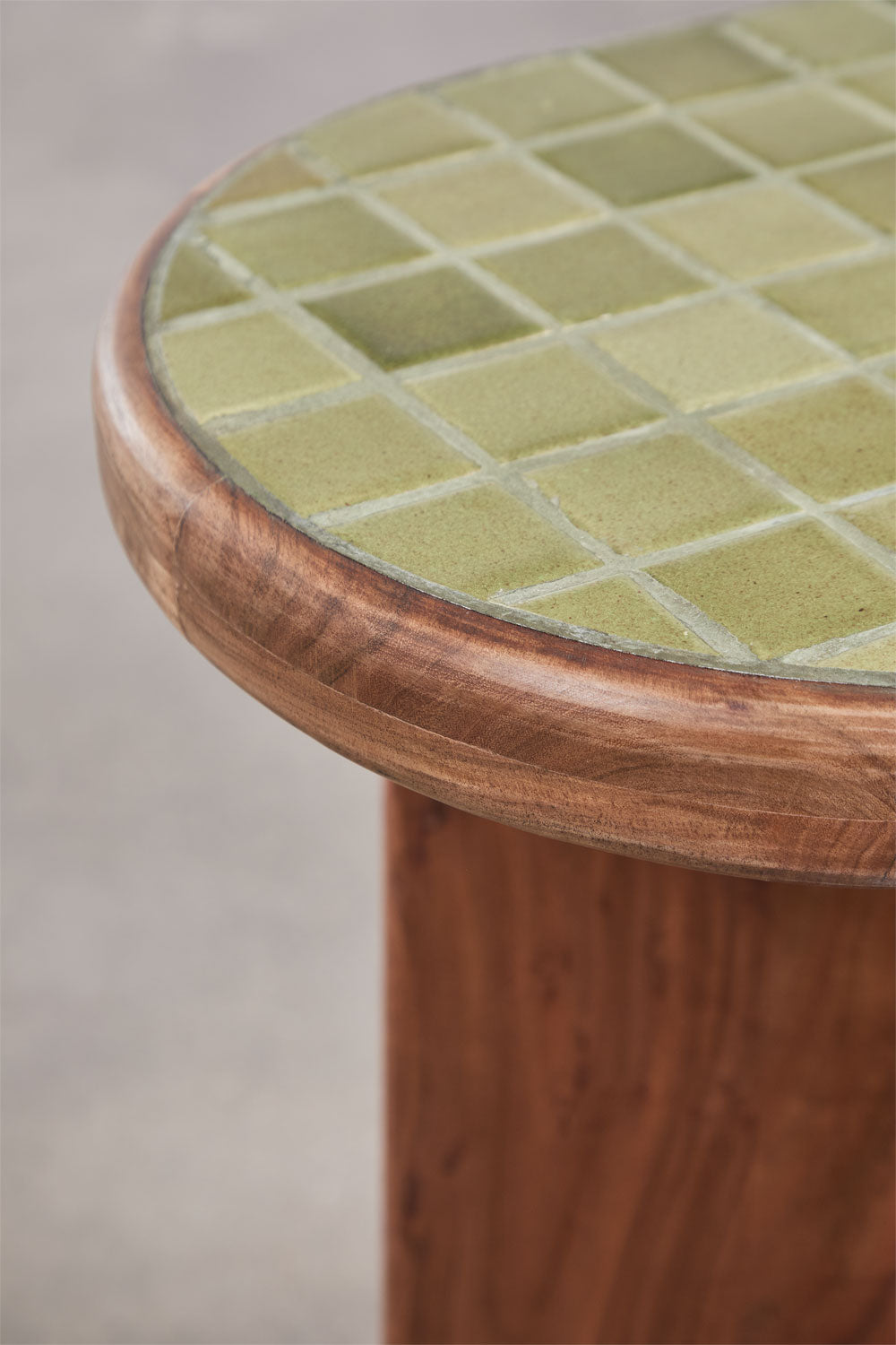 Console d'entrée 100x40 cm en bois d'acacia et carreaux Aitana