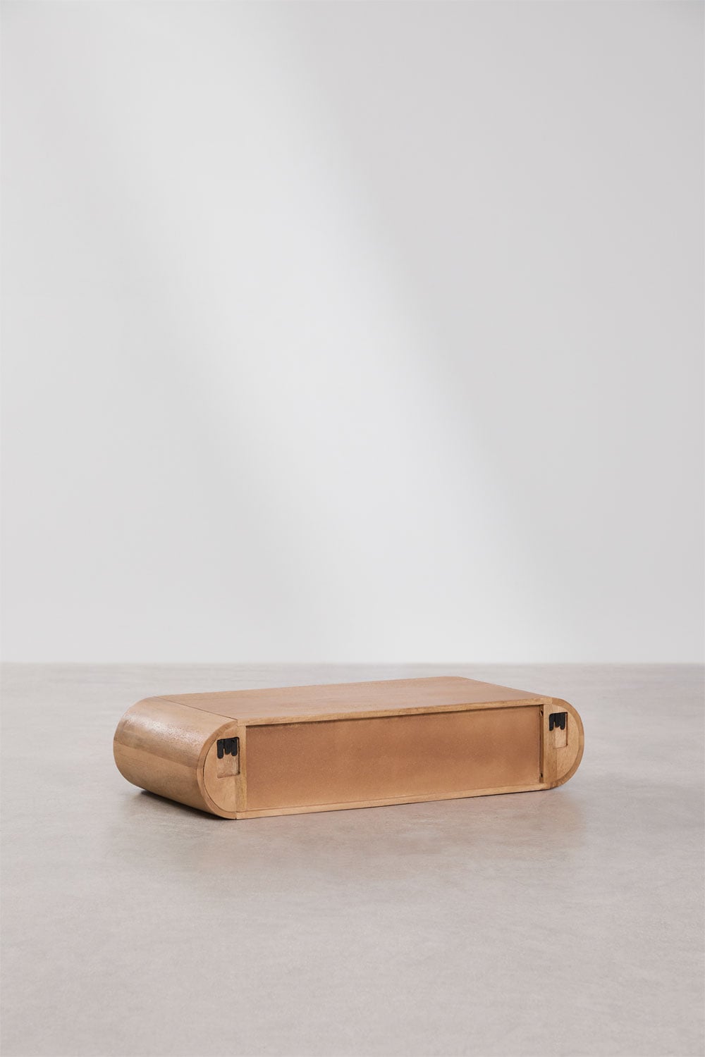 Console d'entrée murale 100x40 cm en bois de manguier et pierre naturelle Kivalina