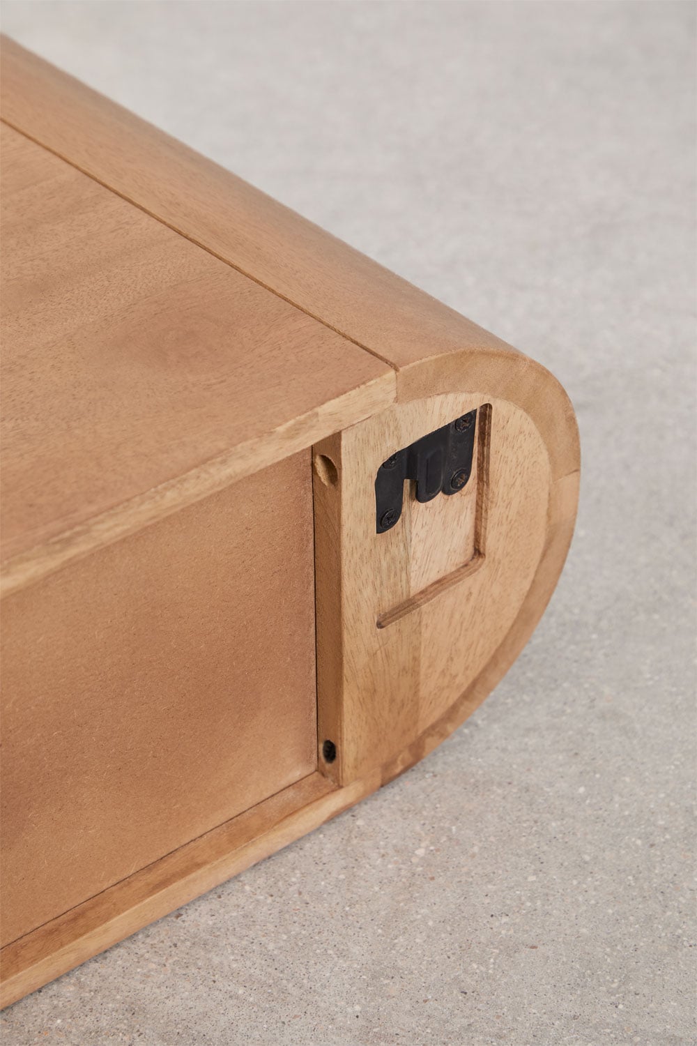 Console d'entrée murale 100x40 cm en bois de manguier et pierre naturelle Kivalina