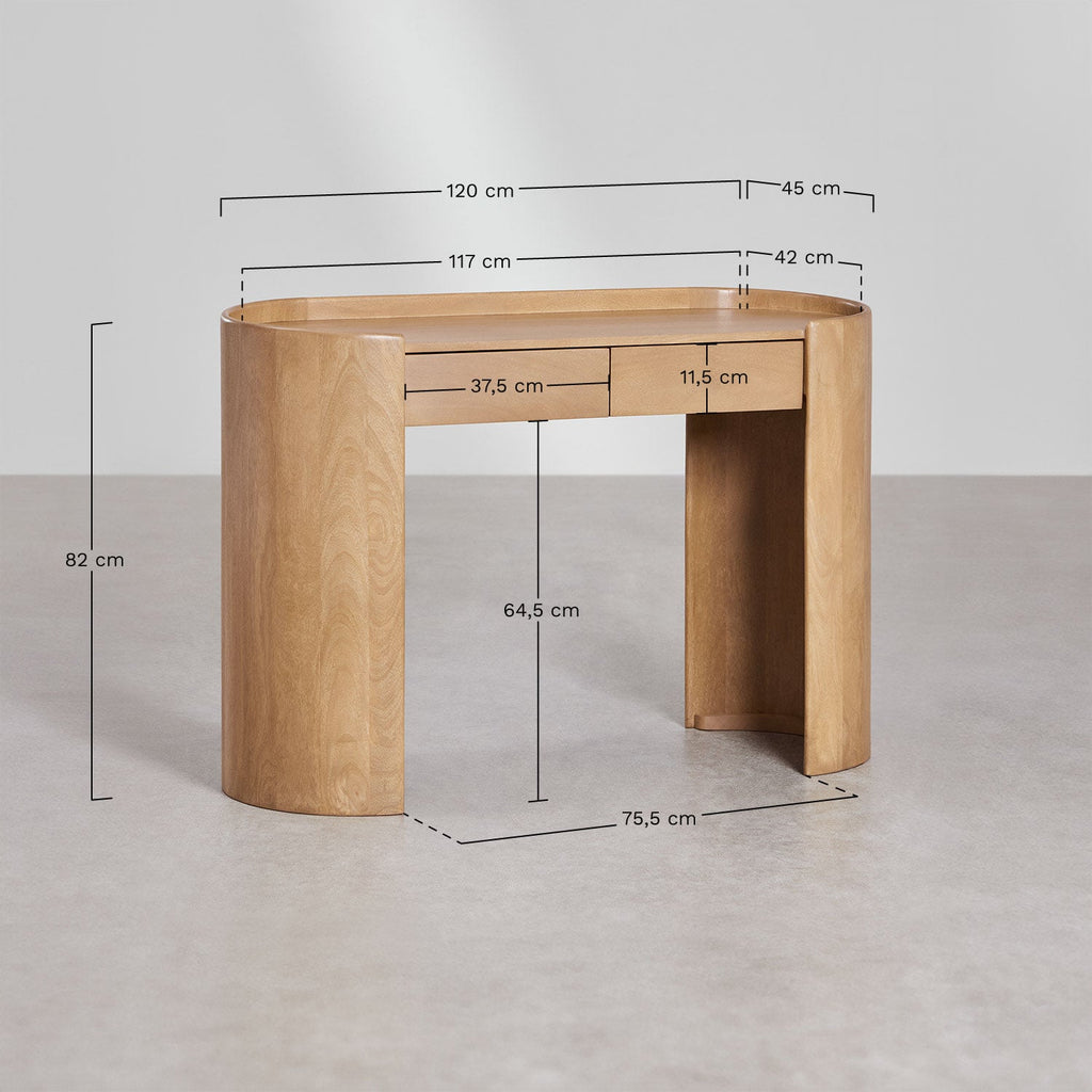 Console d'entrée 120x45 cm en bois de manguier Sidney