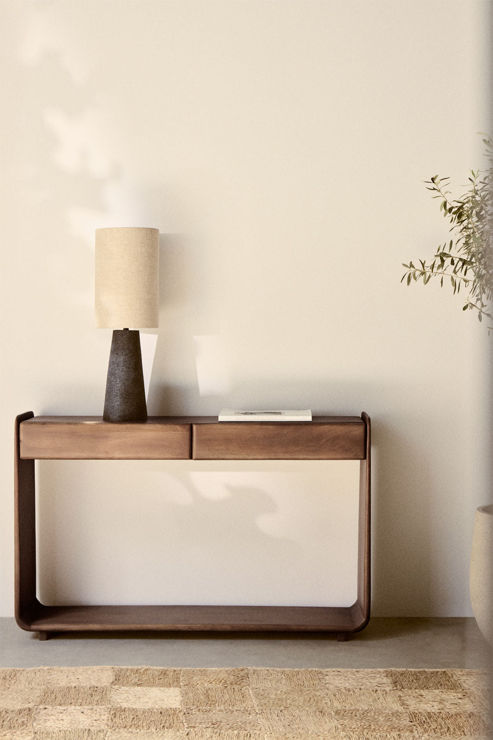 Console d'entrée rectangulaire 120x30 cm en bois Tinsley