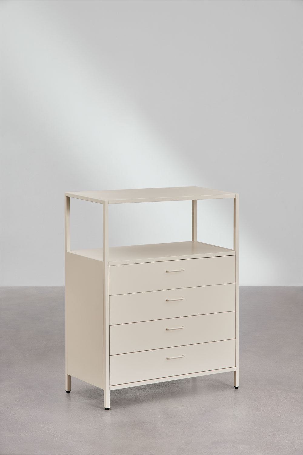 Ensemble de bureau avec tiroirs et caisson en acier Janine