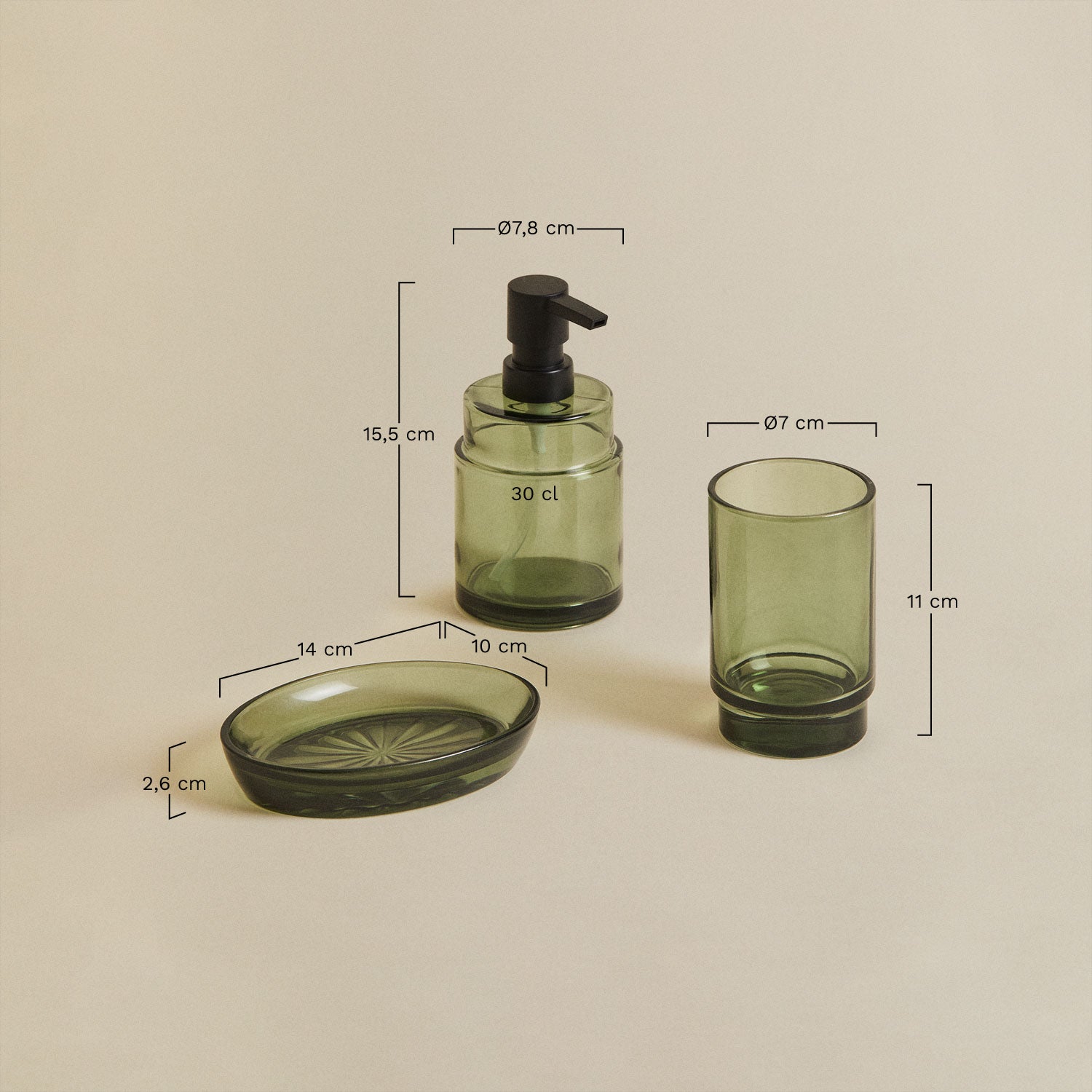 Ensemble de salle de bain en verre Helmont