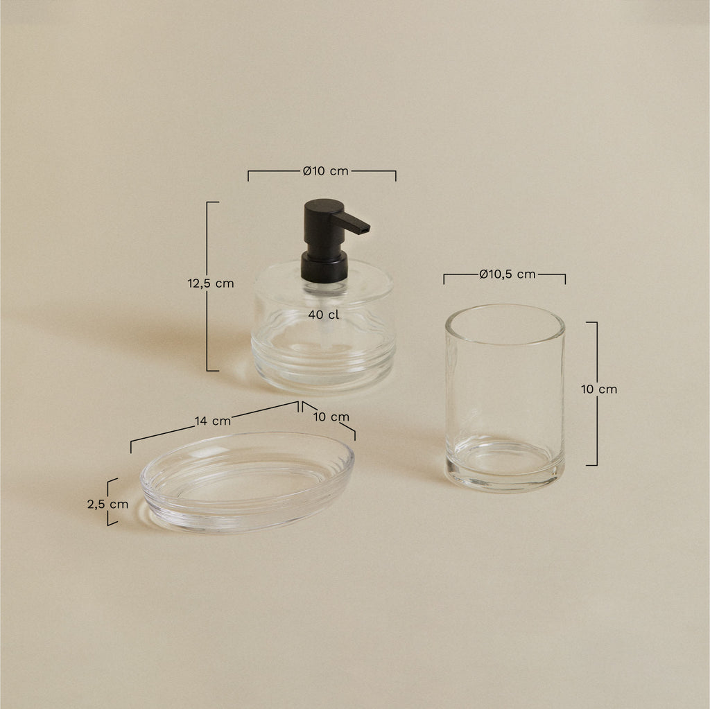 Set de salle de bain en verre Ituer