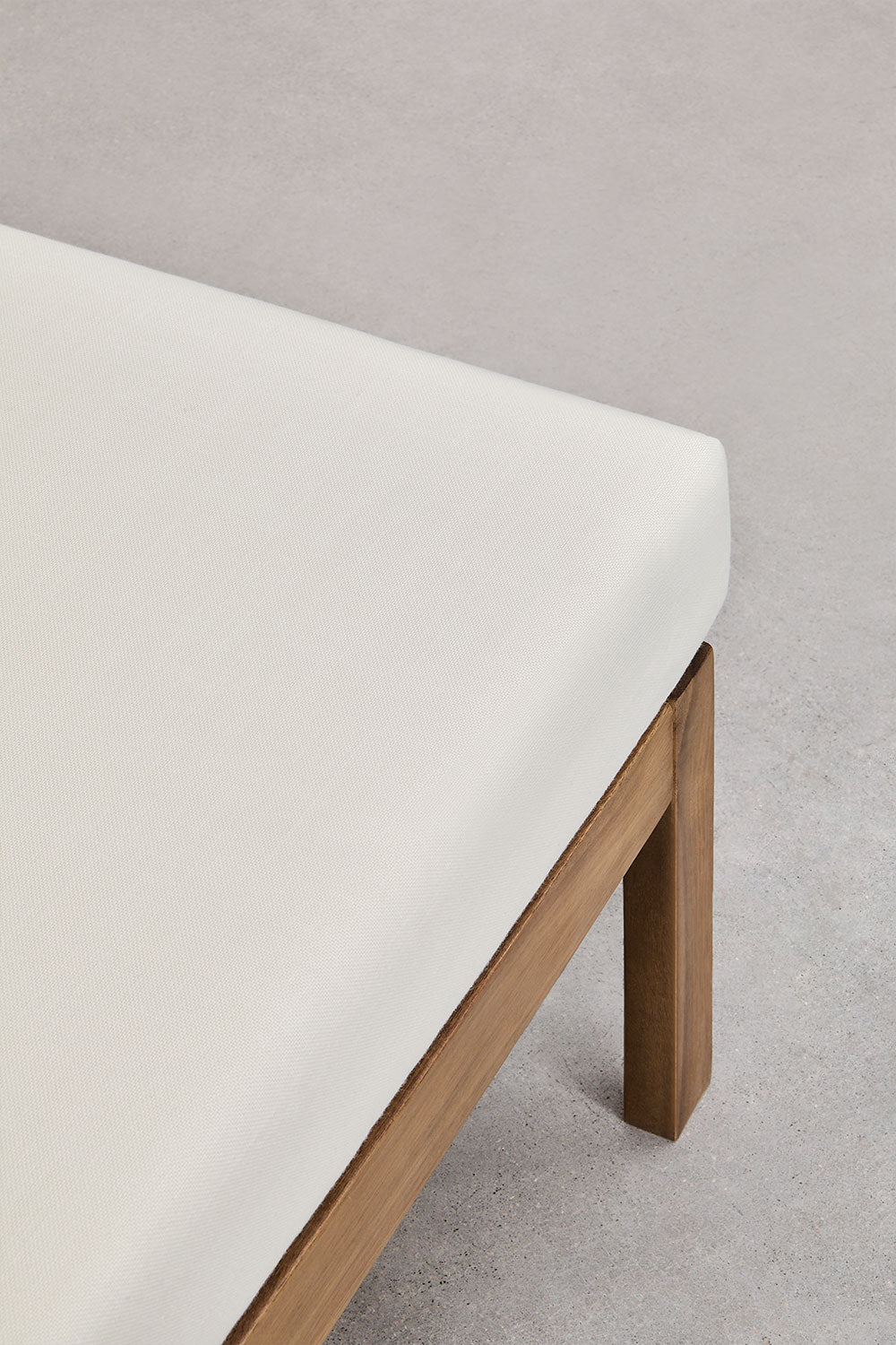 Ensemble de salon avec canapé modulaire 3 pièces avec accoudoirs et table basse en bois d'acacia Branson