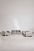 Ensemble de salon avec 2 canapés modulaires de 2 pièces et fauteuil Fogler