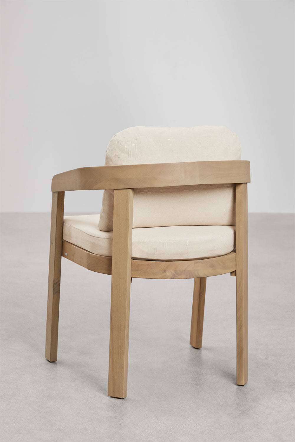 Set de table rectangulaire 220x100 cm en bois d'acacia Kaela et 8 chaises de jardin en bois d'acacia Uleno