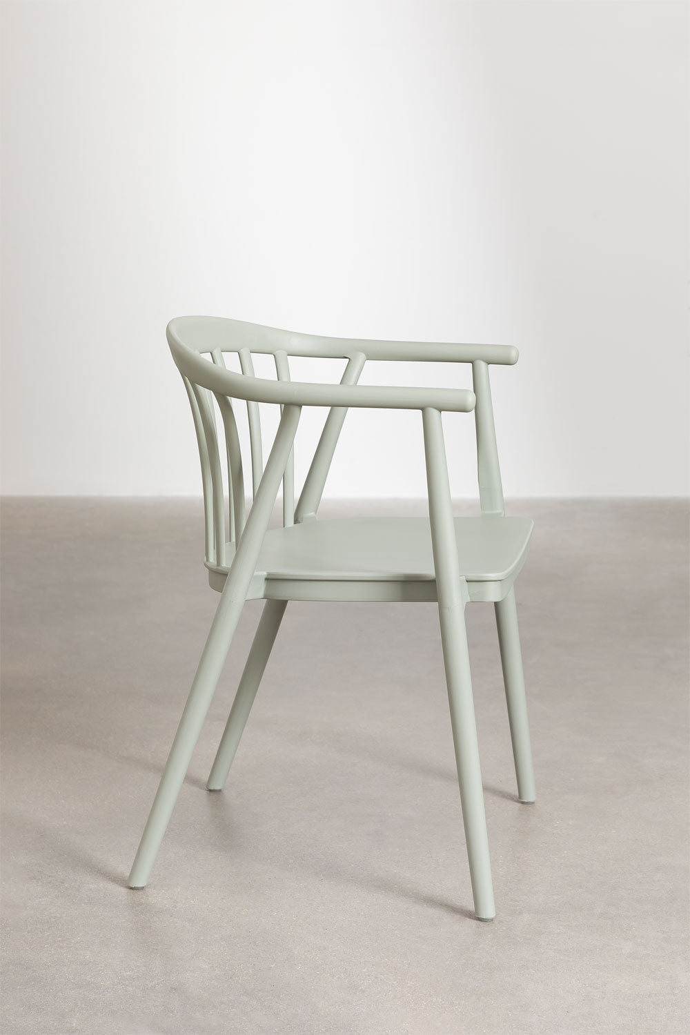 Ensemble table ronde Ø125 cm en aluminium Valerie et 6 chaises de jardin en polypropylène Ivor