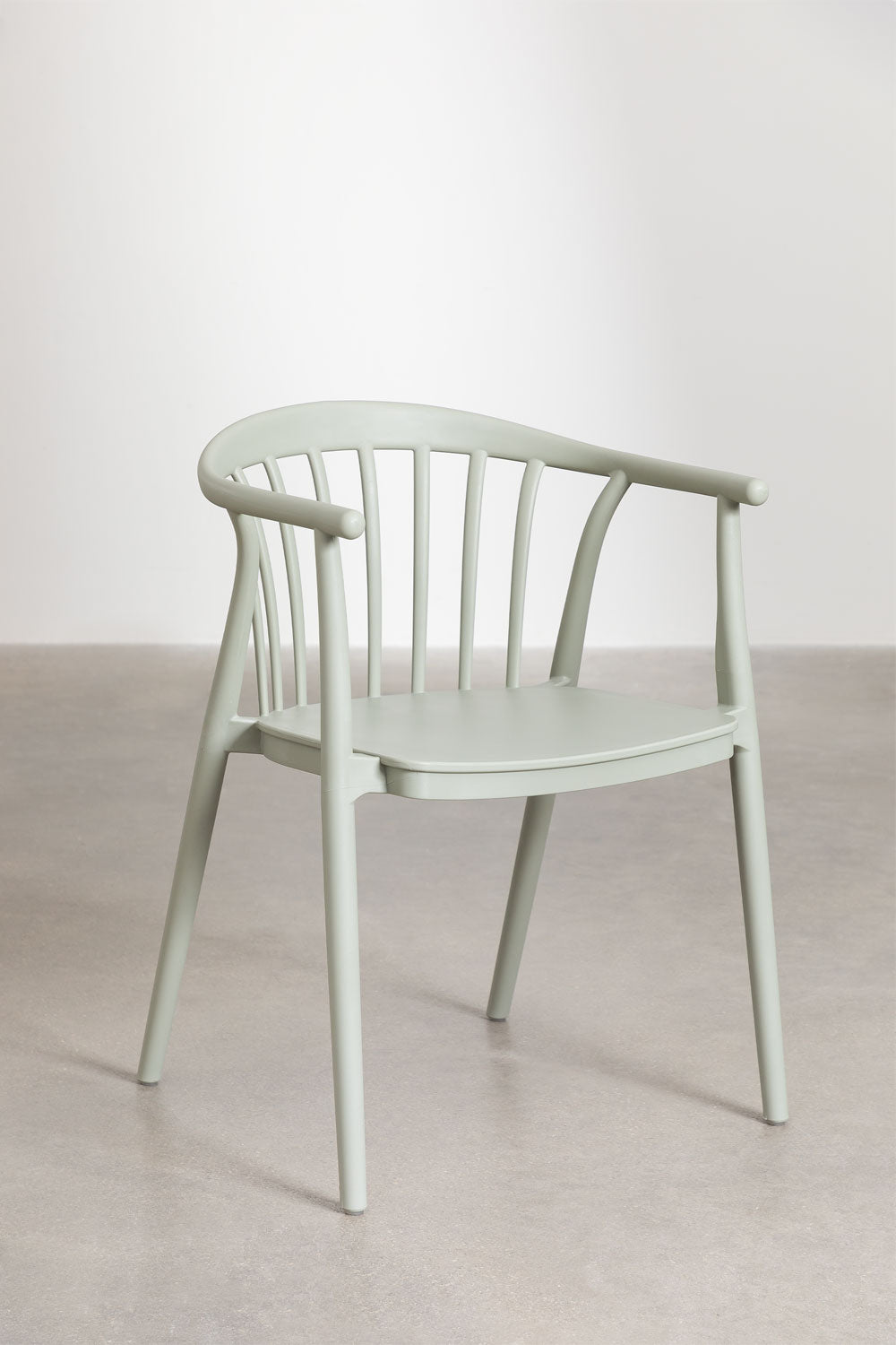 Ensemble table ronde Ø125 cm en aluminium Valerie et 6 chaises de jardin en polypropylène Ivor