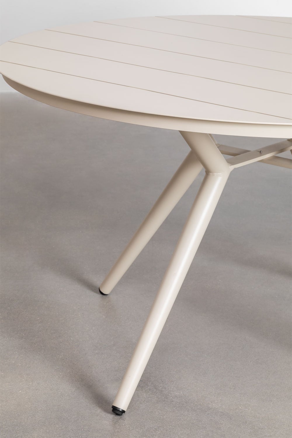 Set de table ronde Ø125 cm en aluminium Valerie et 6 chaises de jardin Ores