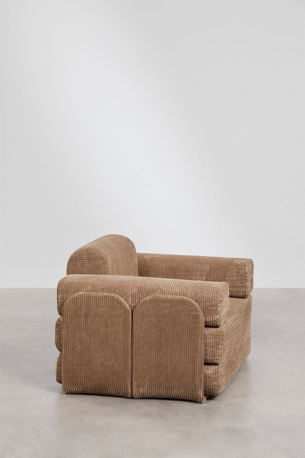 Fauteuil-lit en velours côtelé emballé sous vide Paoly