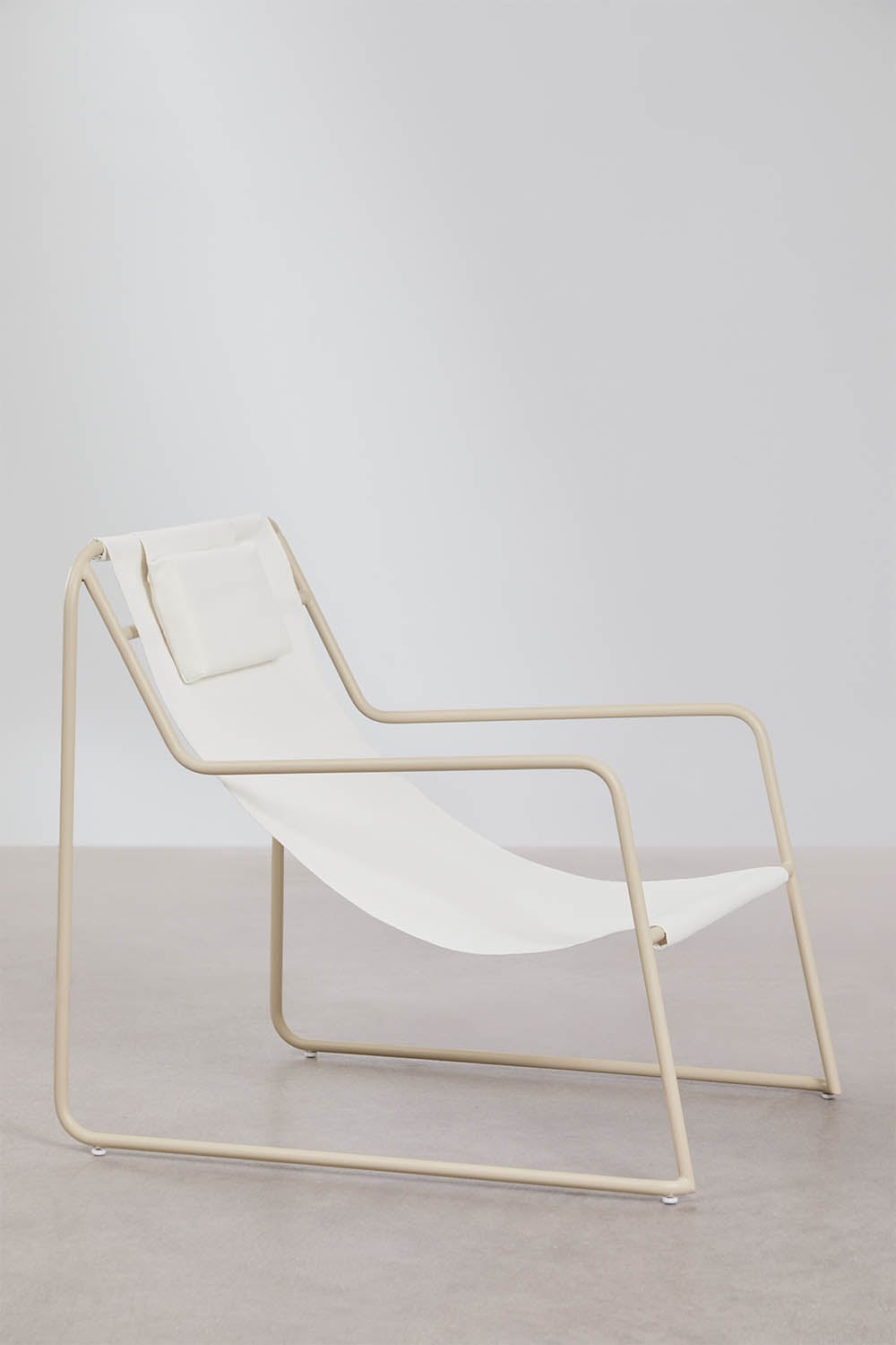 Hamaca avec accoudoirs en acier avec coussin Lorvian