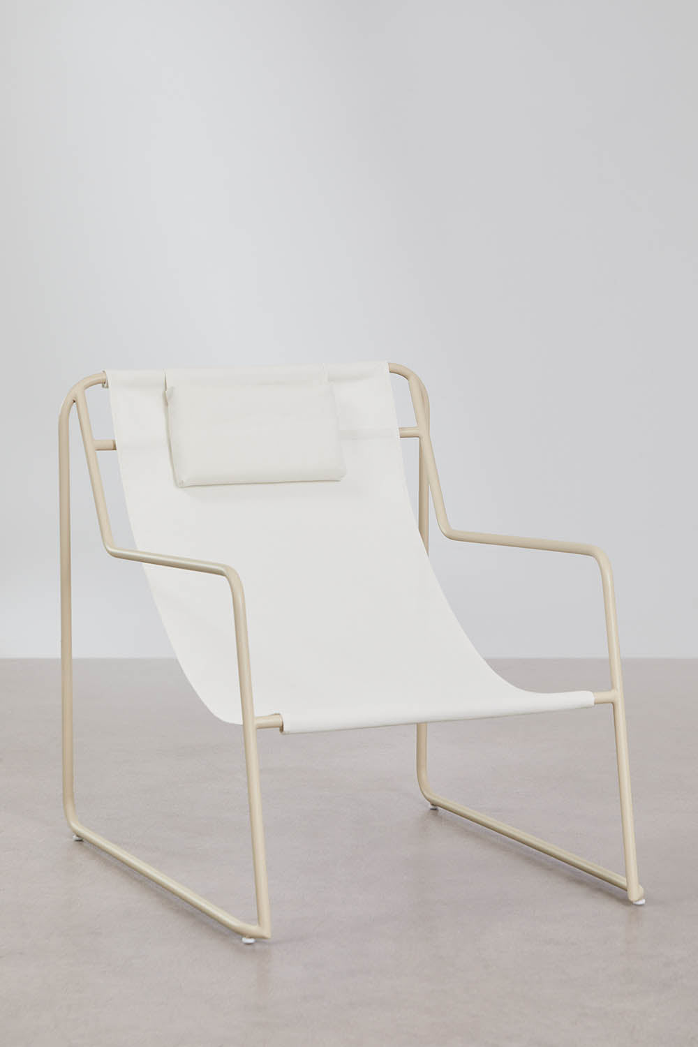 Hamaca avec accoudoirs en acier avec coussin Lorvian