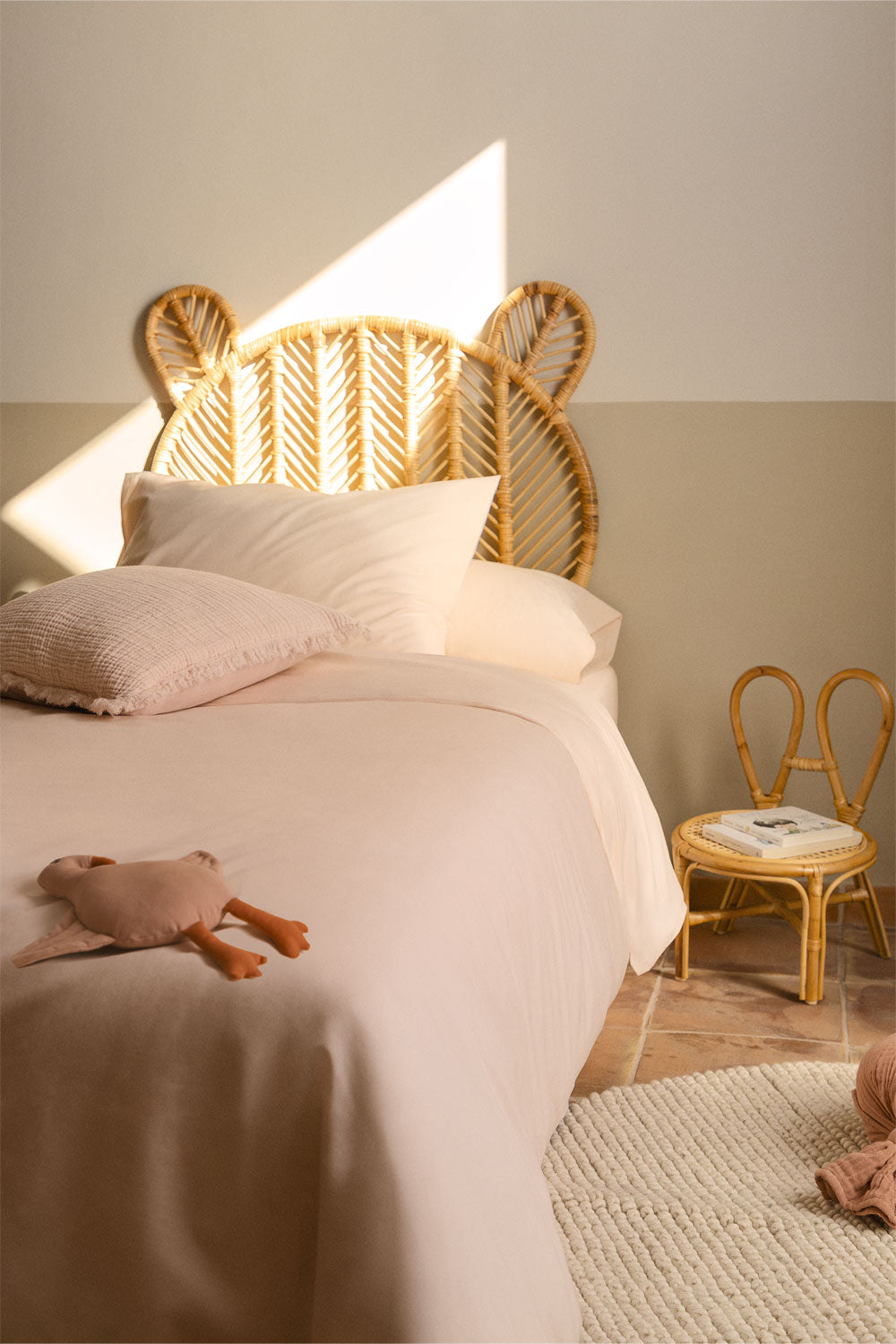 Housse de couette en percale de coton 180 fils pour lit de 90 cm Agassi