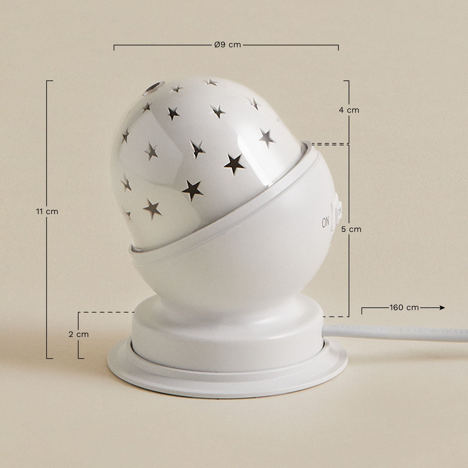 Lampe de table projecteur d'étoiles à LED Russell Kids