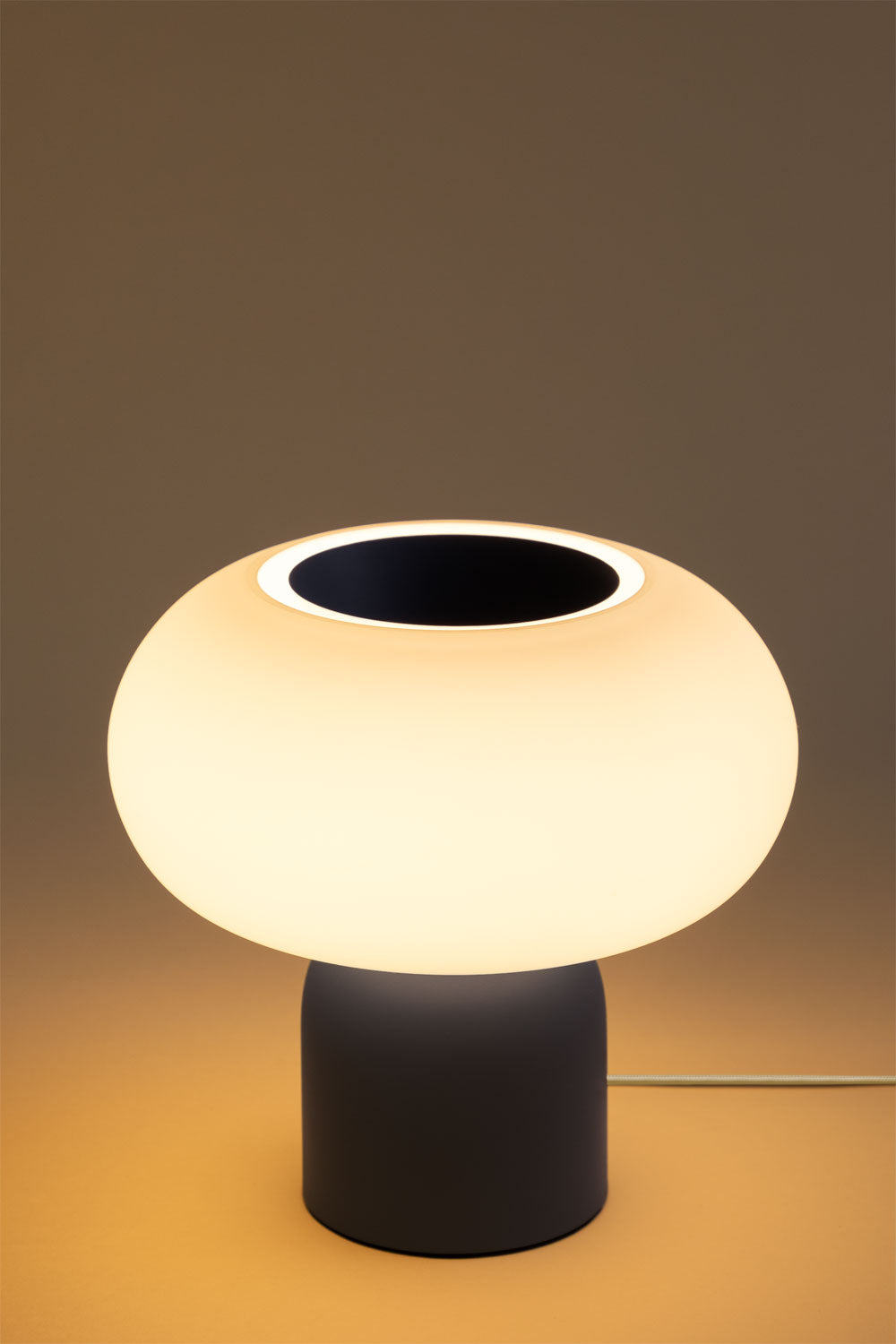 Lampe de table LED en cristal et fer Deruent