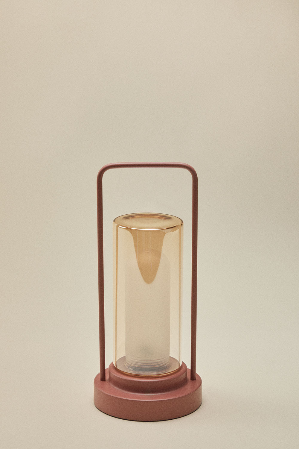 Lampe de table LED sans fil en fer et verre Sorlix