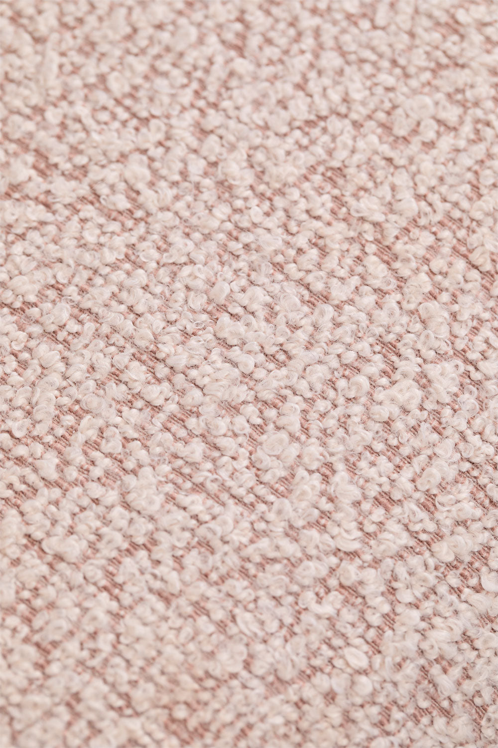 Lit avec coffre de rangement relevable en tissu bouclé Borzensi