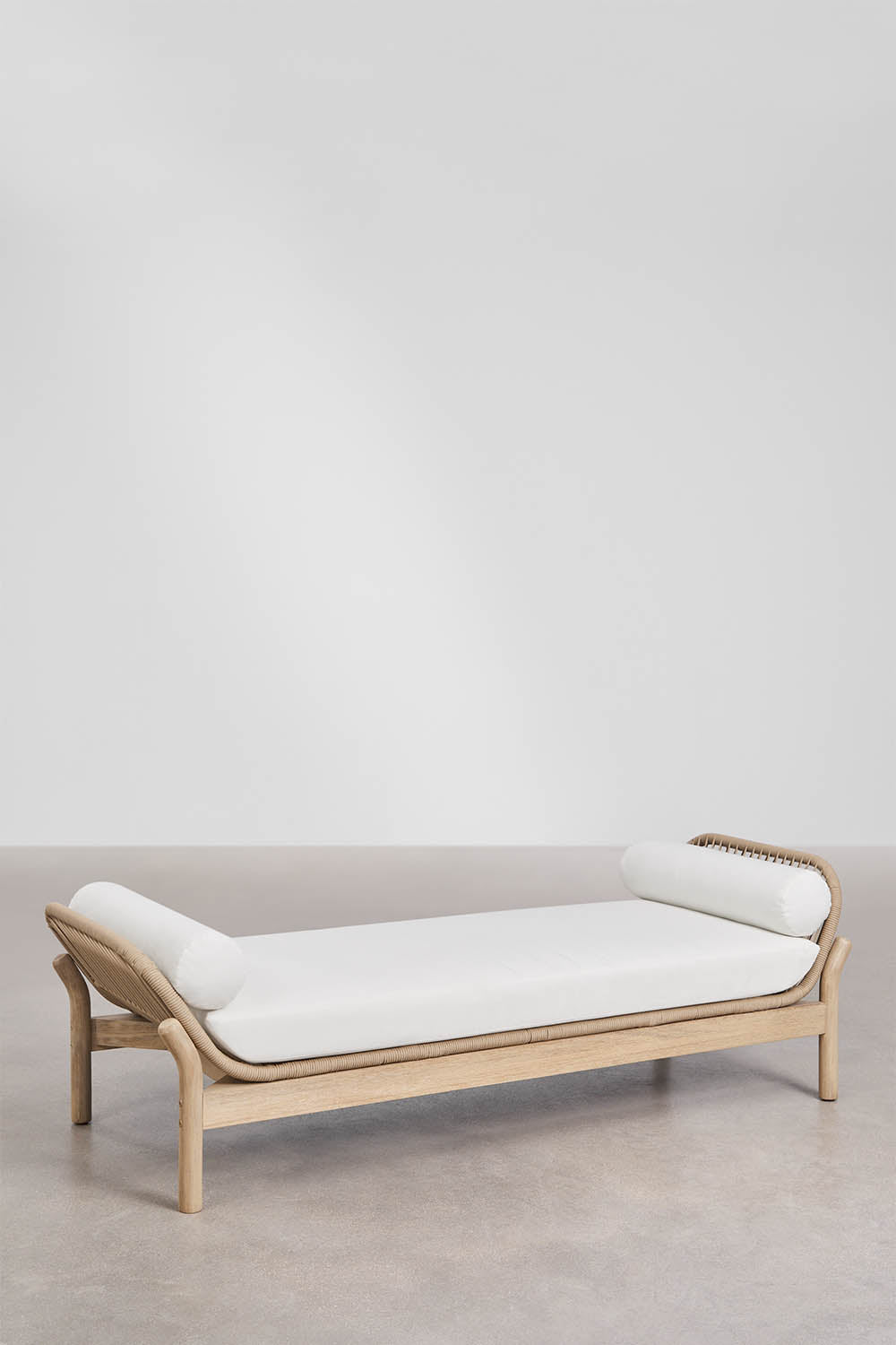 Divan de jardin en bois d'acacia et corde tressée Karvia
