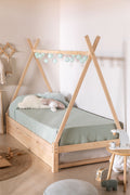 Lit gigogne pour matelas de 90 cm en bois de pin Joan Kids