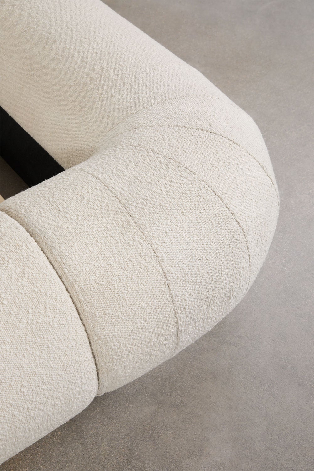 Lit en tissu bouclé Bernaste