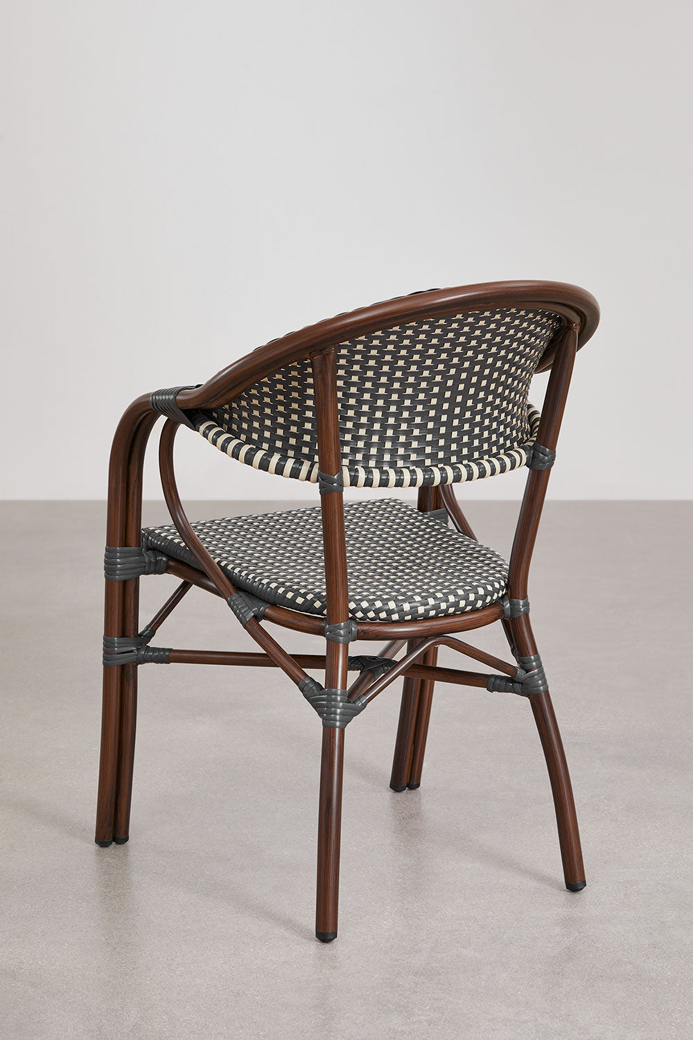 Lot de 2 chaises de jardin empilables avec accoudoirs en aluminium Brielle Bistro