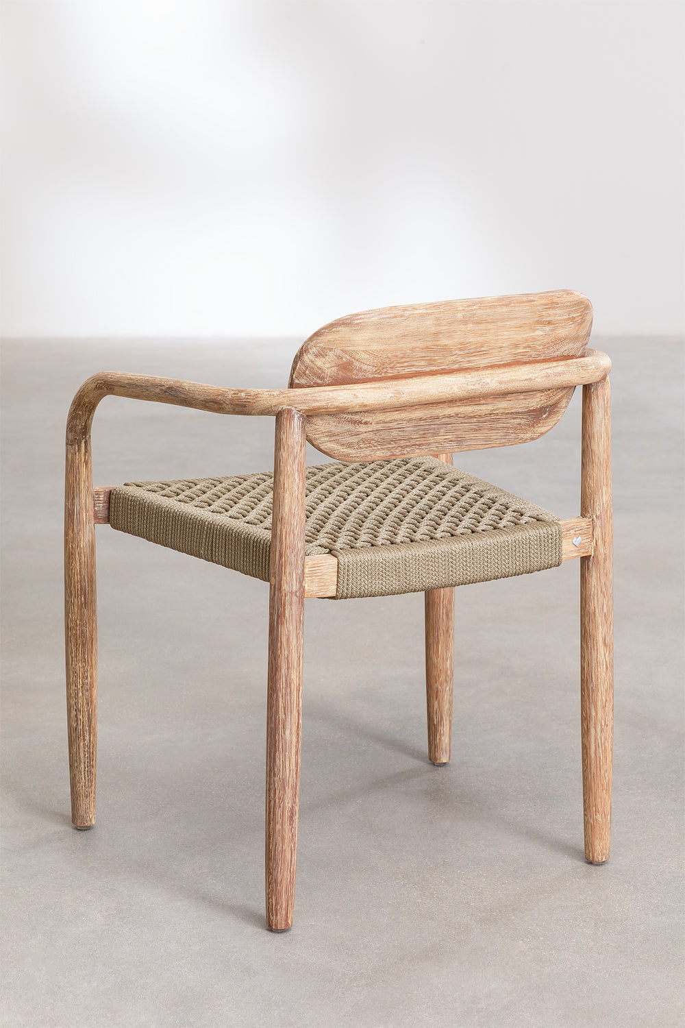 Pack de 2 chaises de jardin avec accoudoirs en bois Naele