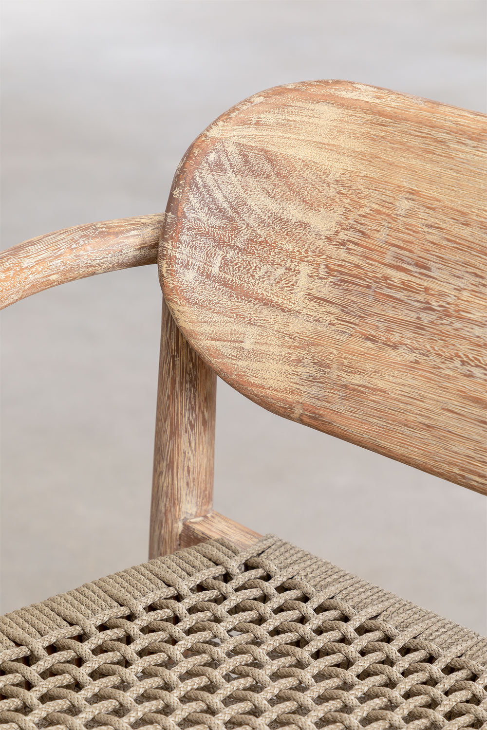 Pack de 2 chaises de jardin avec accoudoirs en bois Naele