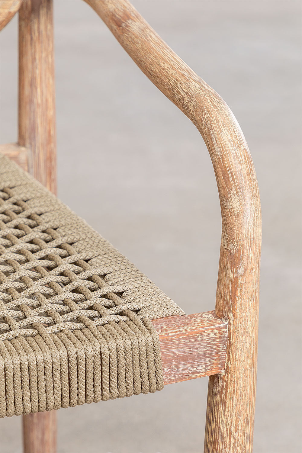 Pack de 2 chaises de jardin avec accoudoirs en bois Naele