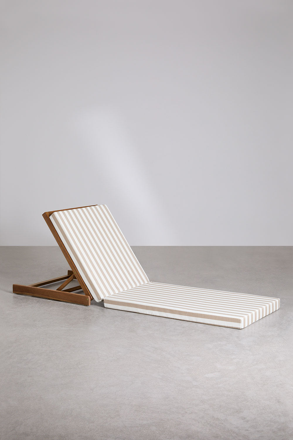 Lot de 2 chaises longues inclinables en bois d'acacia Idaira