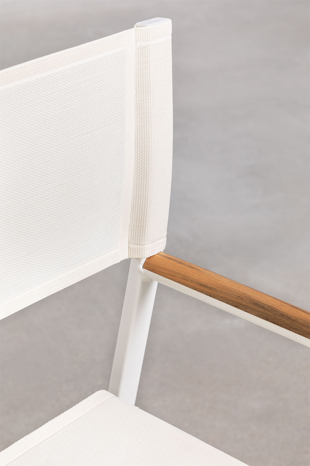 Pack de 4 chaises de réalisateur pliantes en aluminium et bois de teck Jordana