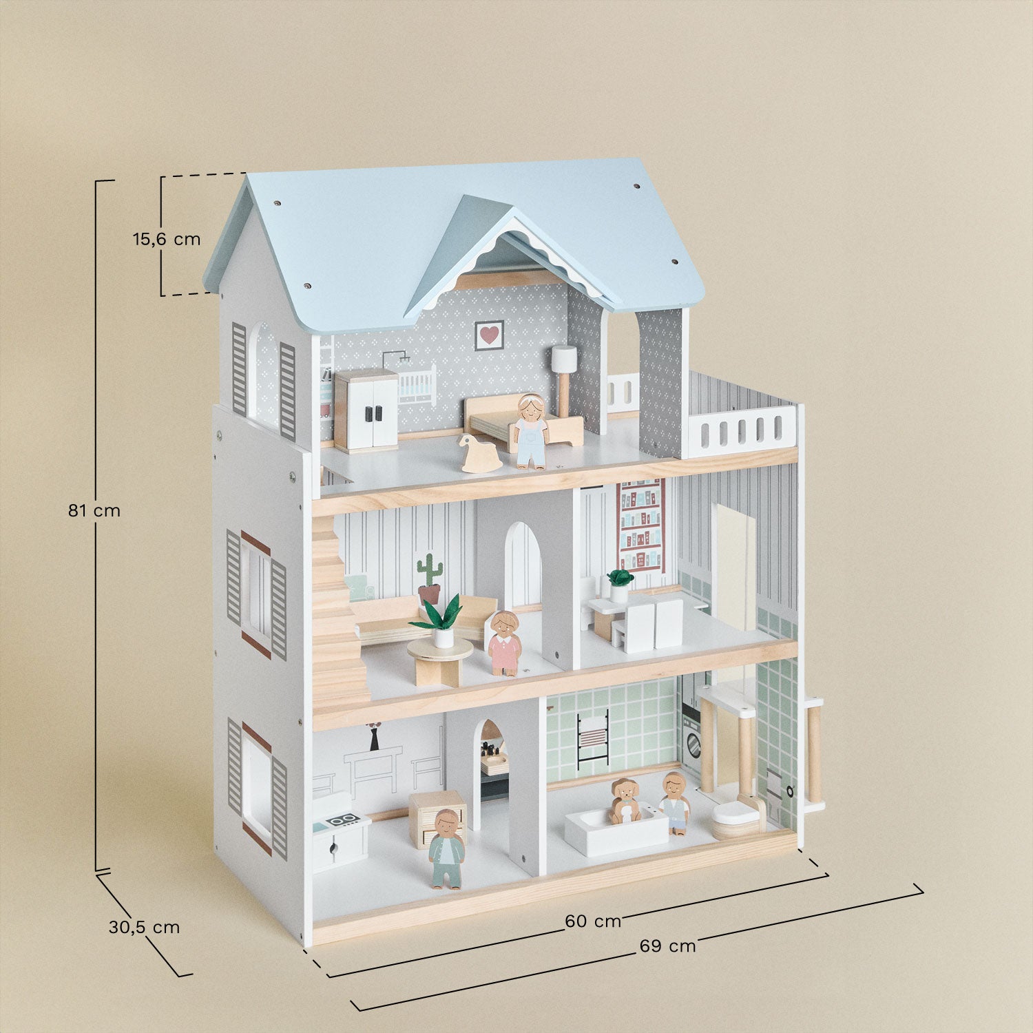 Maison de poupée en bois Elizabeth Kids  