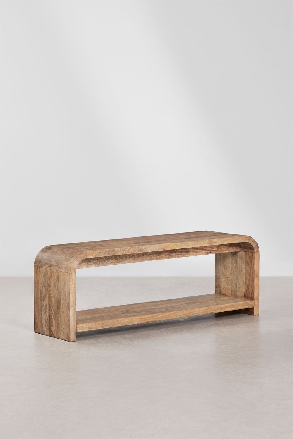 Meuble TV 120x35 cm en bois de manguier Shelby
