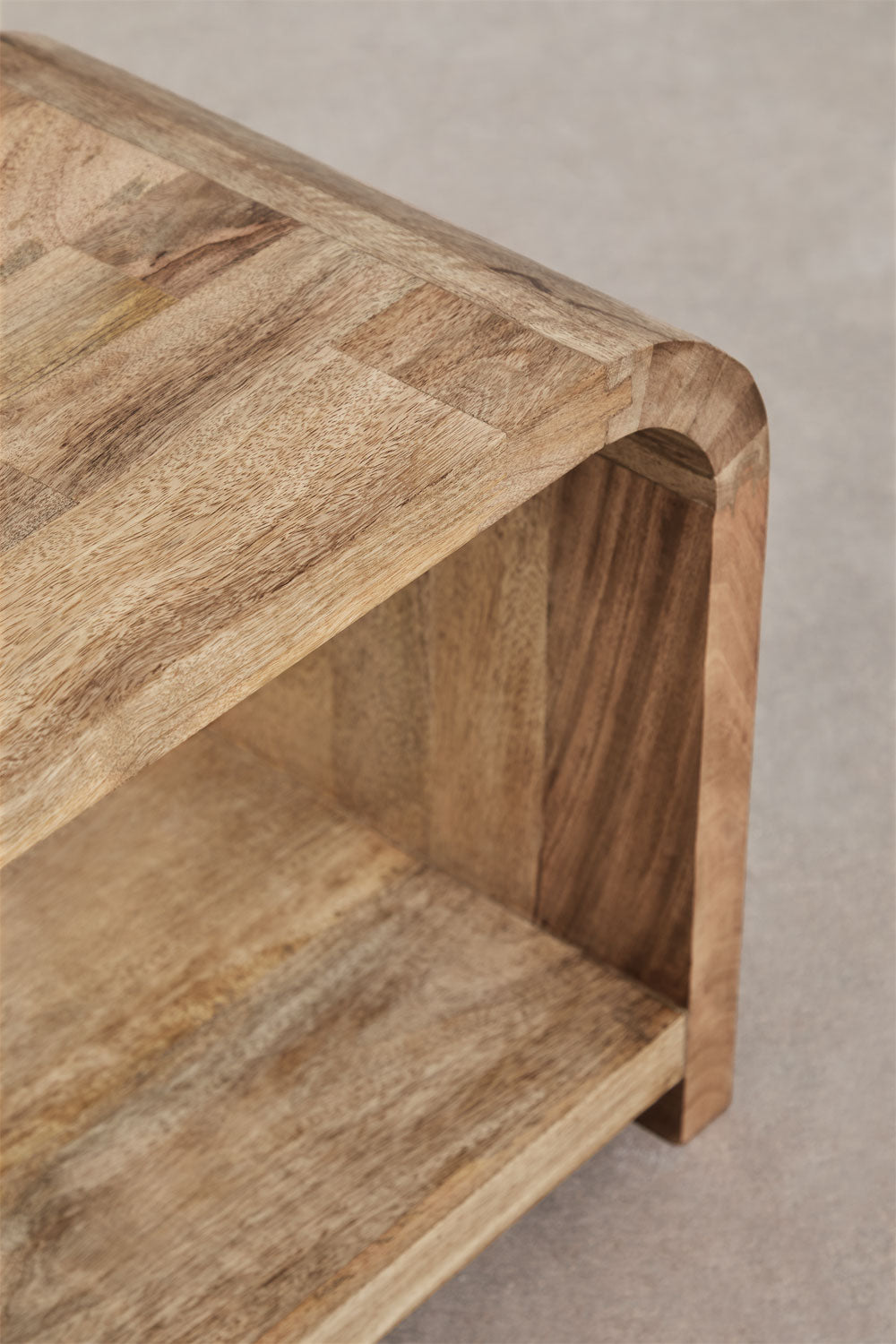 Meuble TV 120x35 cm en bois de manguier Shelby