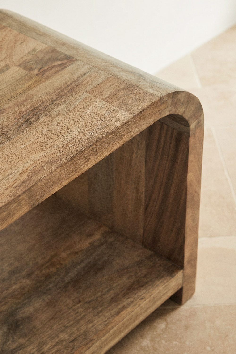 Meuble TV 120x35 cm en bois de manguier Shelby