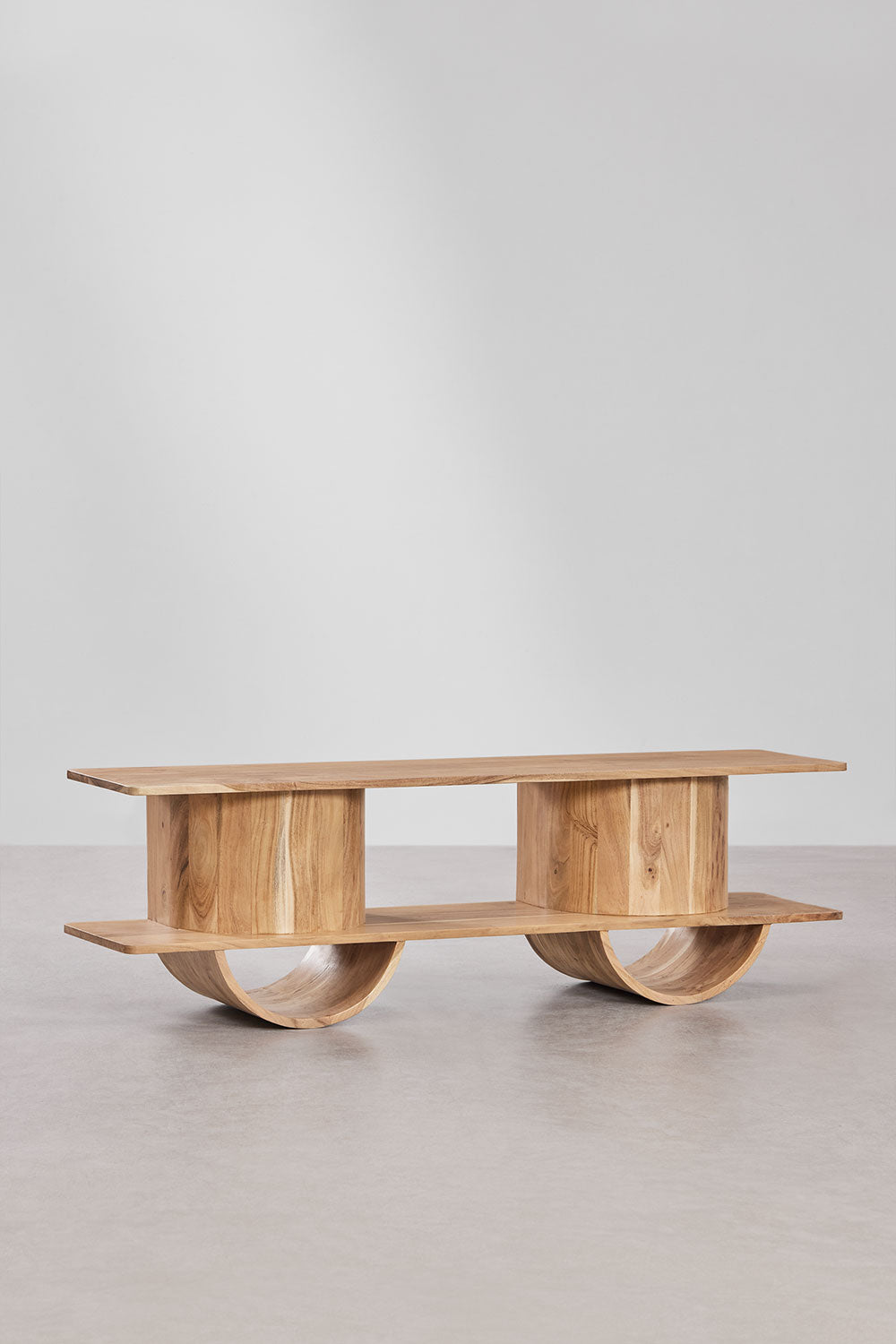 Meuble TV 150x35 cm en bois Flin