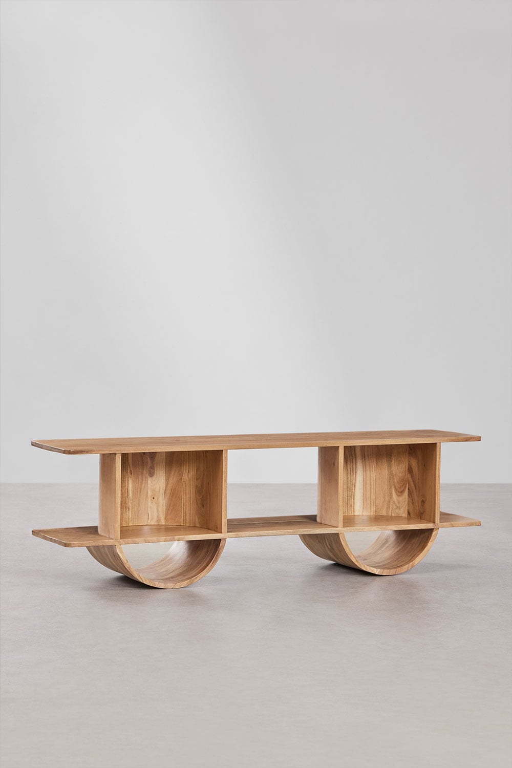 Meuble TV 150x35 cm en bois Flin