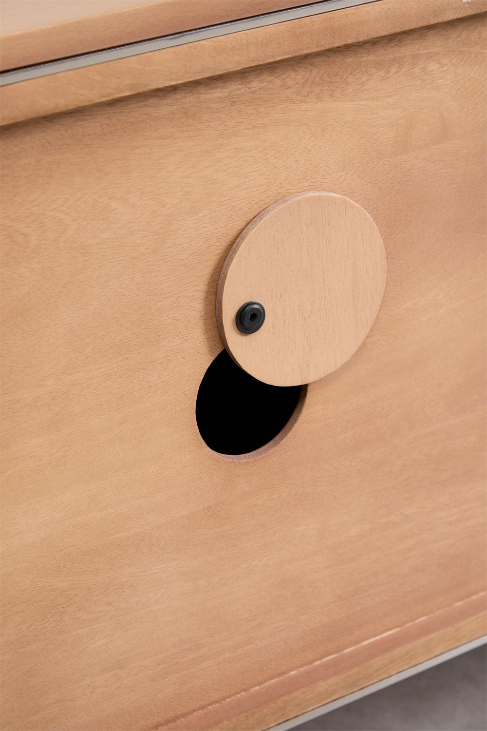 Meuble TV 160x40 cm en bois de manguier et acier Osaka
