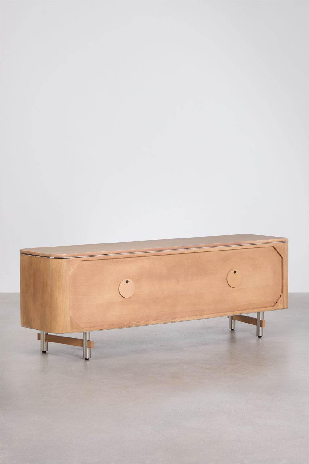Meuble TV 160x40 cm en bois de manguier et acier Osaka