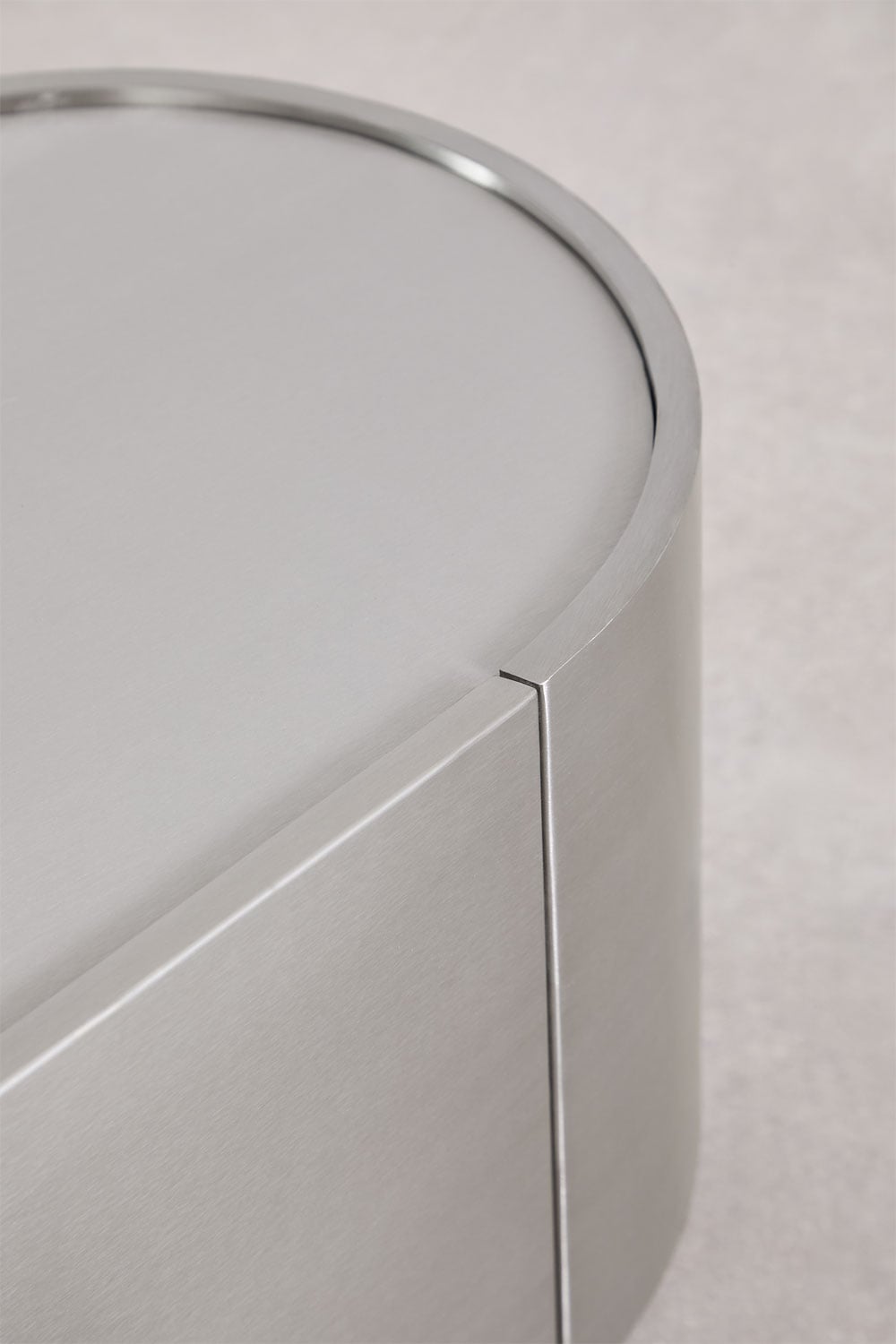 Meuble TV 180x40 cm en acier inoxydable Luena